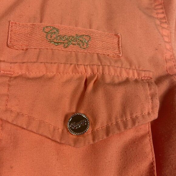 Coogi Jacket Womens Size M Orange Studded Hood Casual Full Zip Australia Cotton - Picture 7 of 16